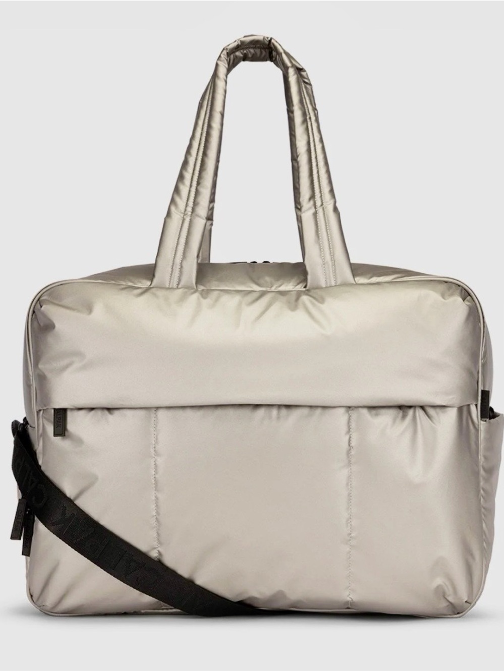 Calpak Quilted Gunmetal travel Tote limited color NWOT - Picture 2 of 7